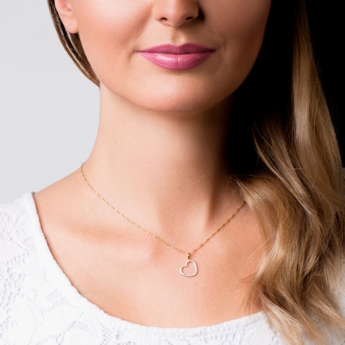 Zawieszka serce Savicki: złota, diamenty